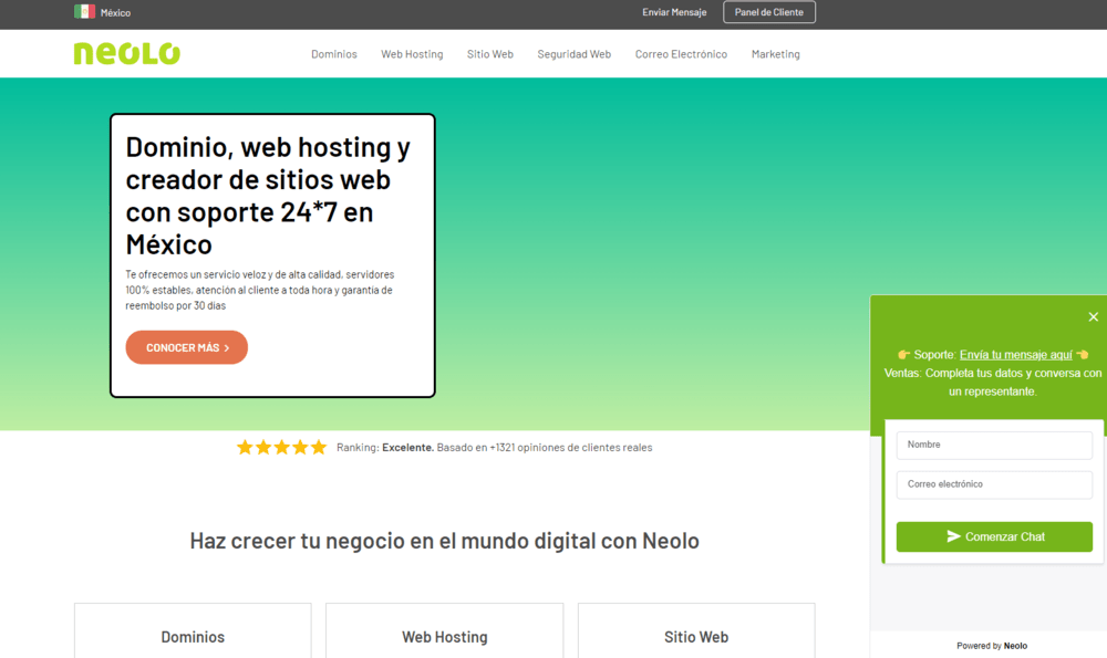 Página web Neolo México