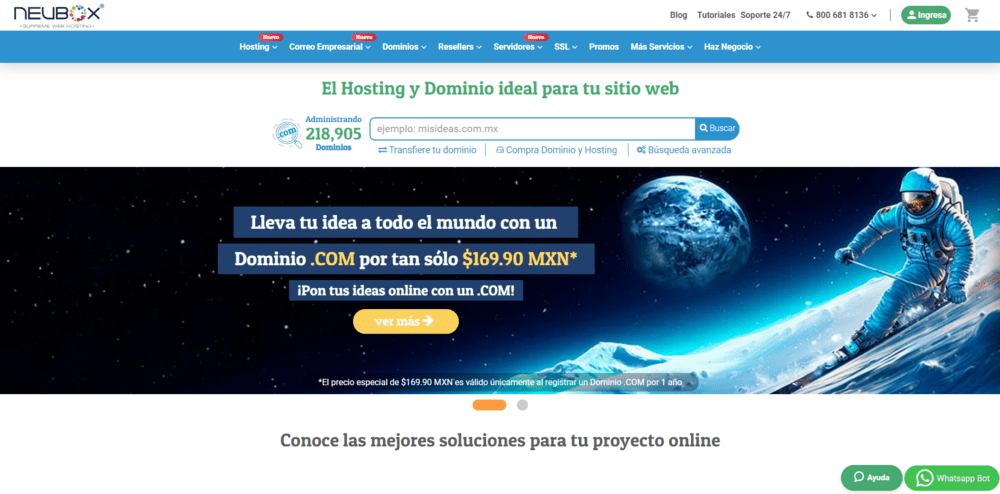 Página web Neubox México