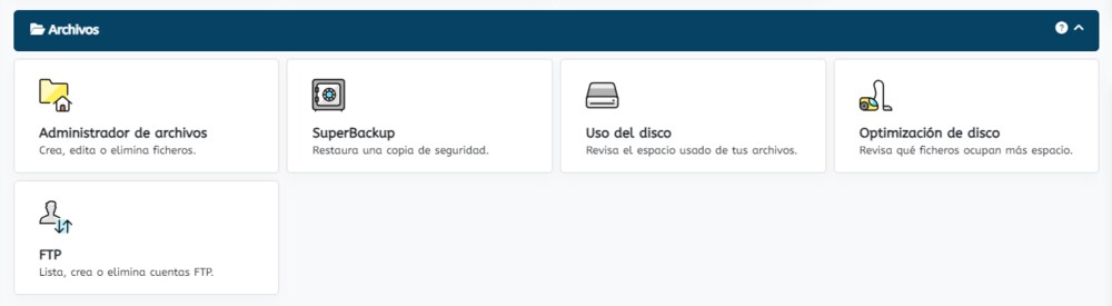 Archivos de WordPress dentro de cPanel