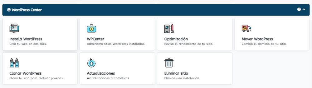 WordPress Center de Wepanel - Webempresa